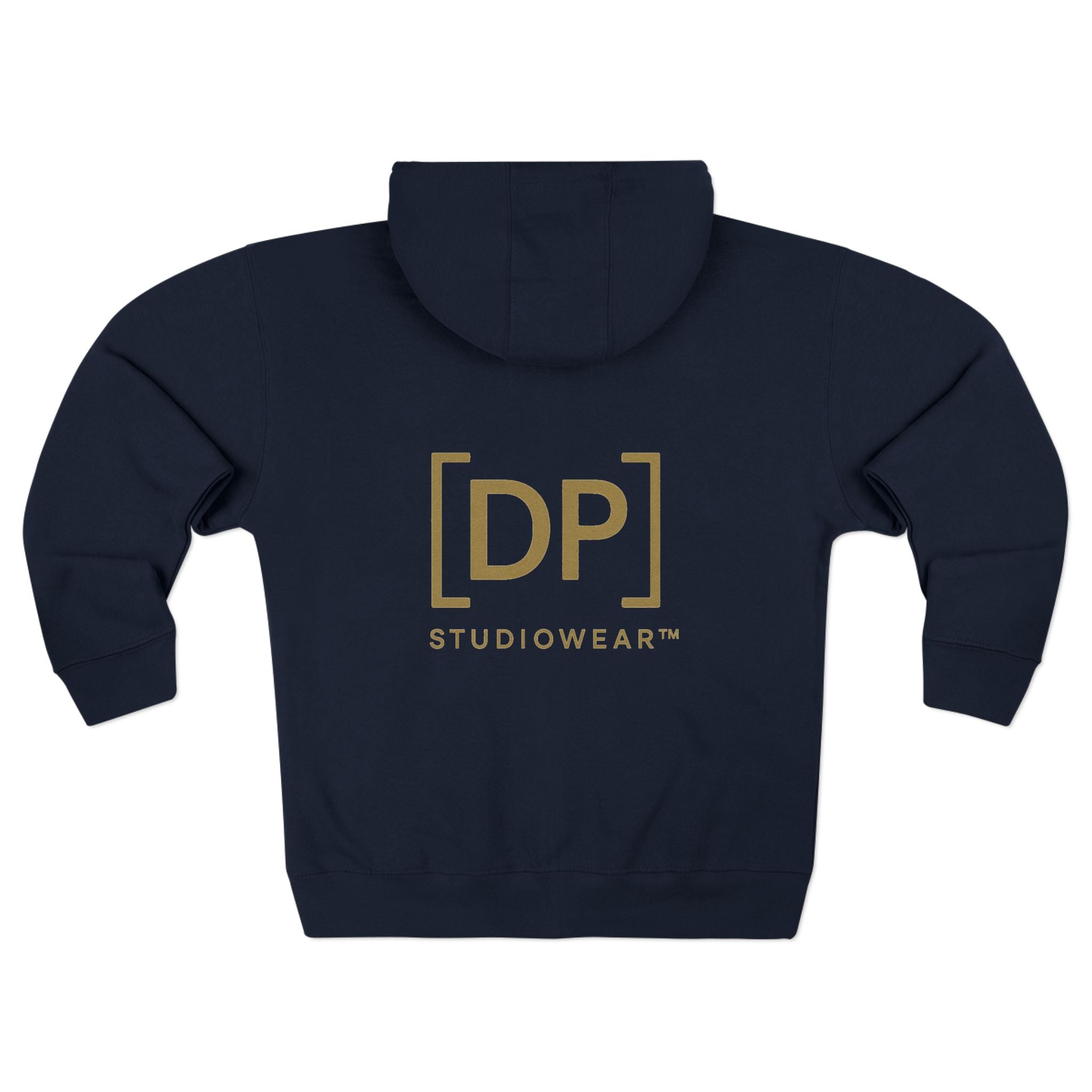 DP Studiowear Zip Hoodie — Minimal Logo White Zipper Hoodie
