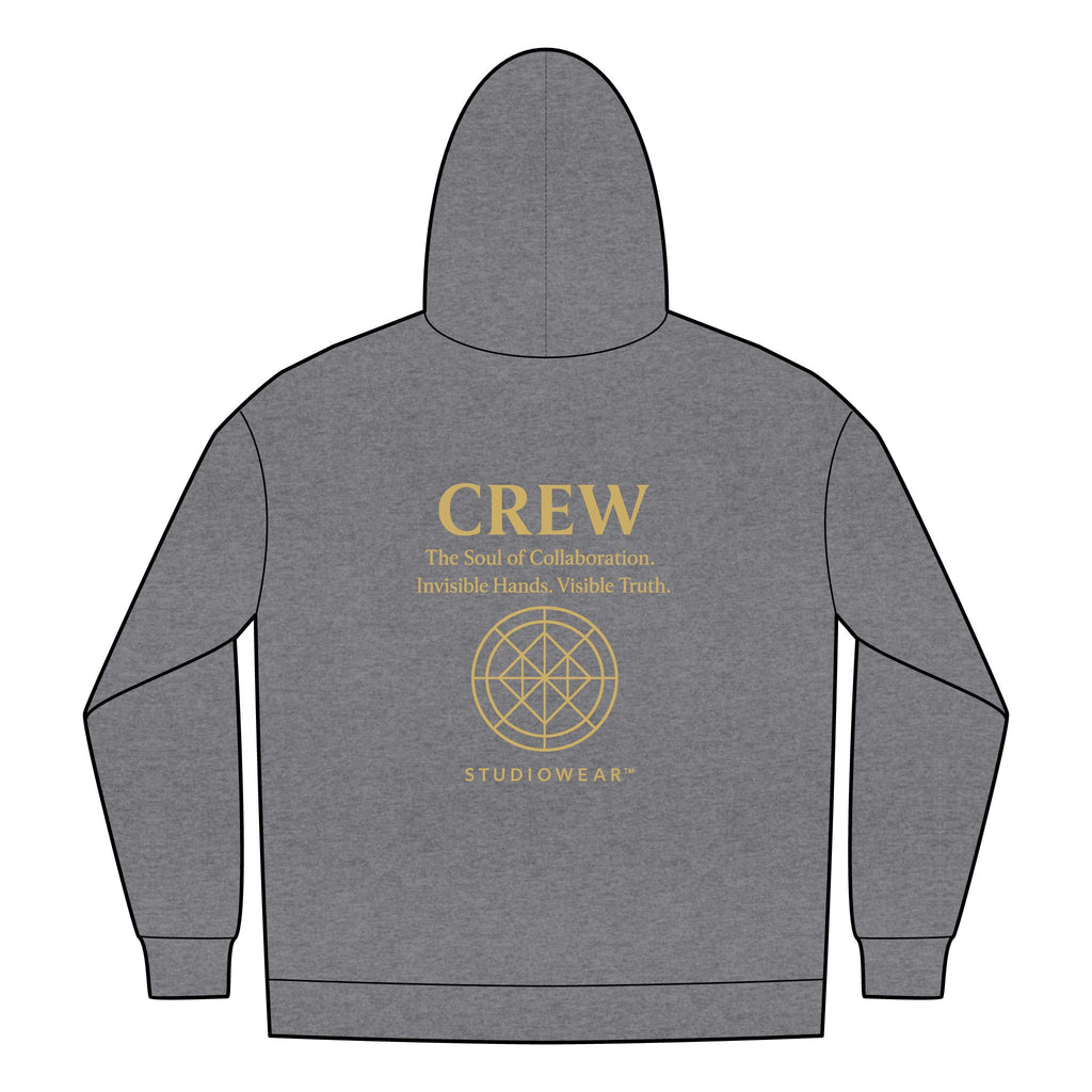 Crew Full-Zip Hoodie — ‘CREW’ Gold Logo Studiowear Zip-Up