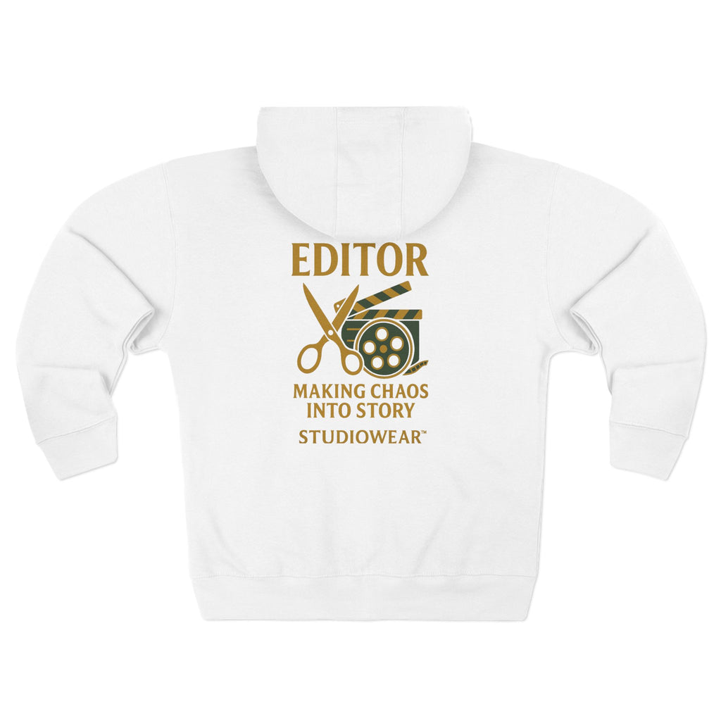 Editor Zip Hoodie – “Making Chaos Into Story” Film Editor Hoodie