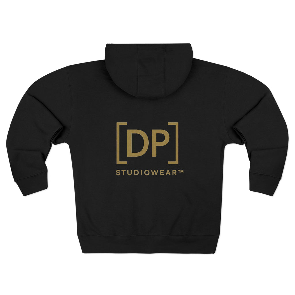 DP Studiowear Zip Hoodie — Minimal Logo White Zipper Hoodie