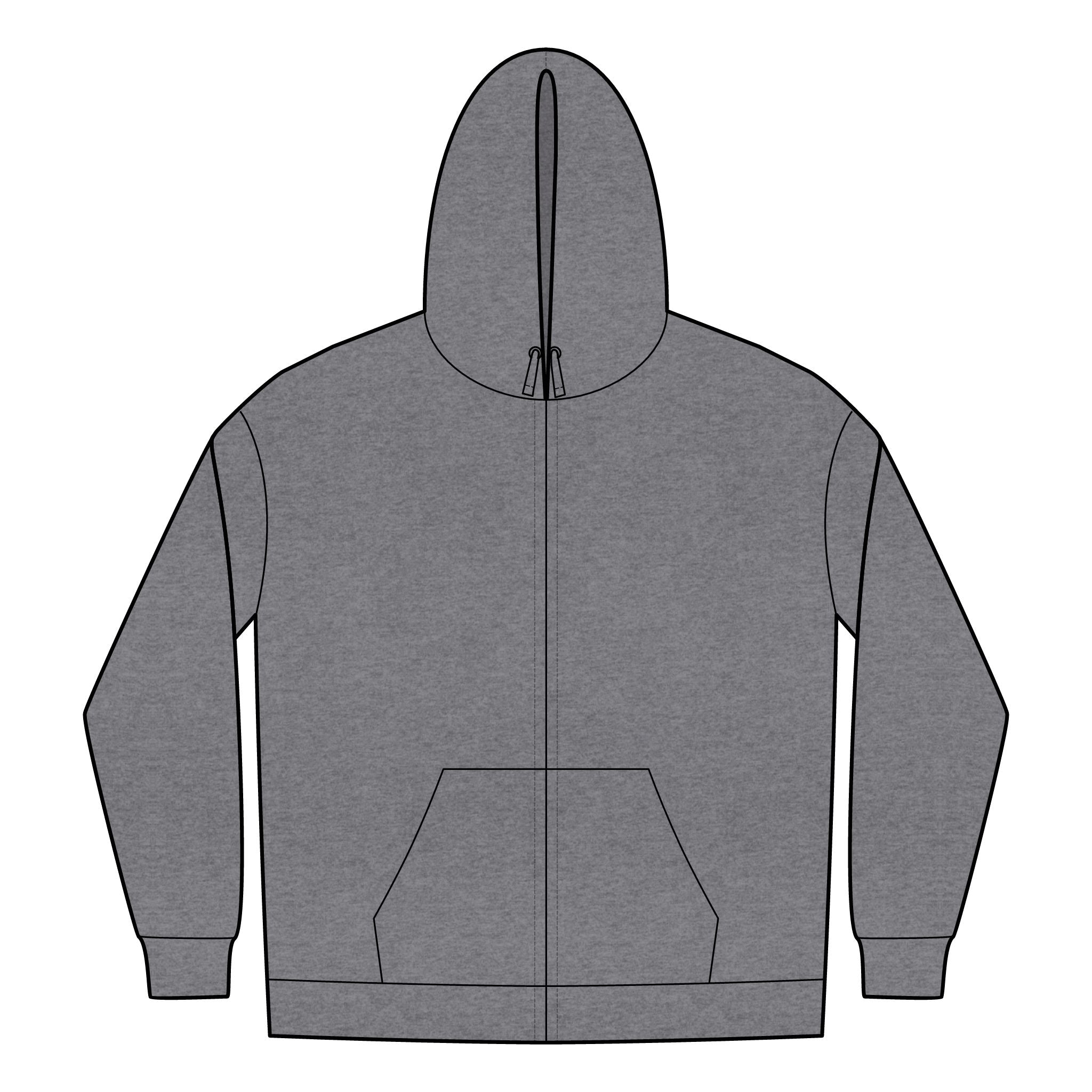 Crew Full-Zip Hoodie — ‘CREW’ Gold Logo Studiowear Zip-Up