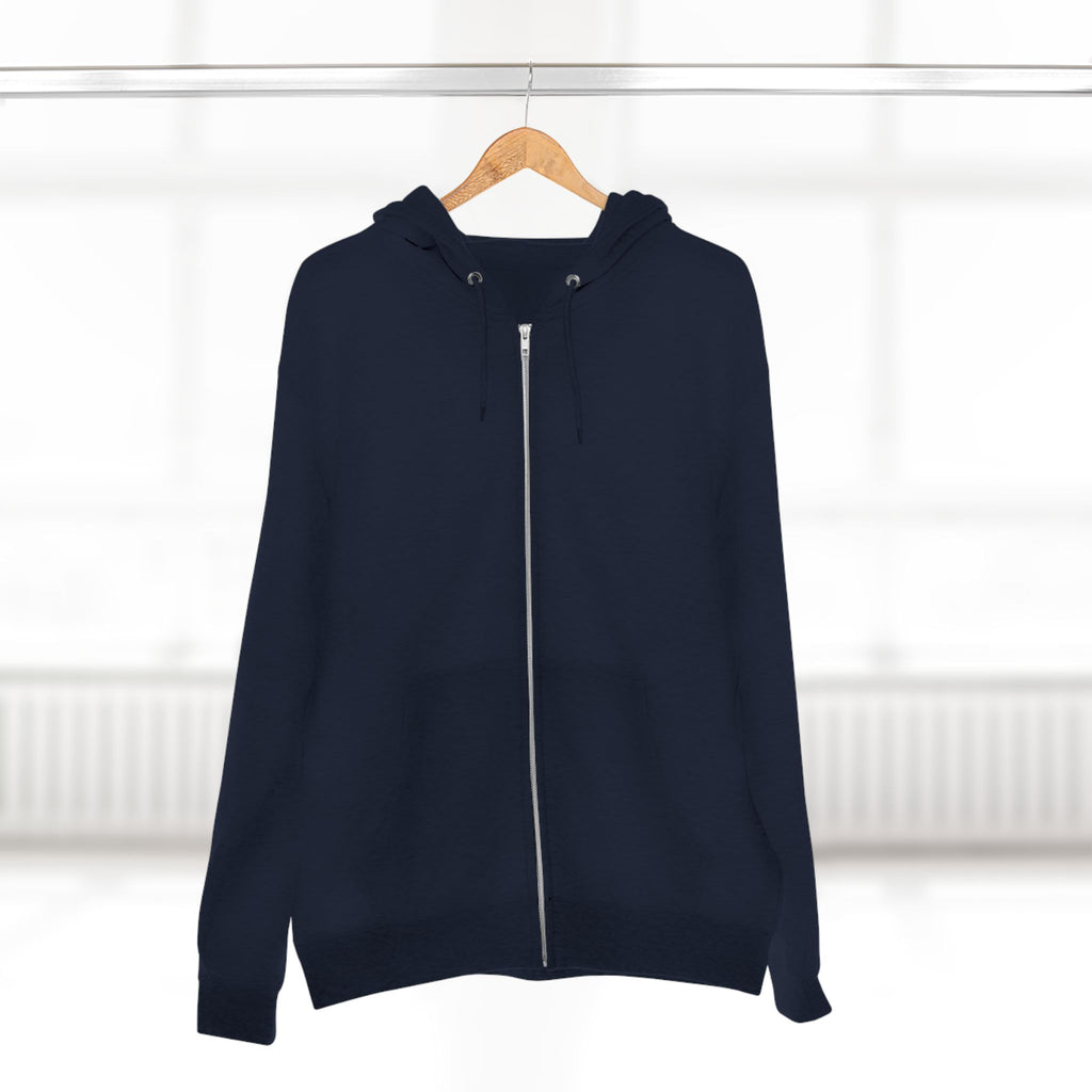 DP Studiowear Zip Hoodie — Minimal Logo White Zipper Hoodie